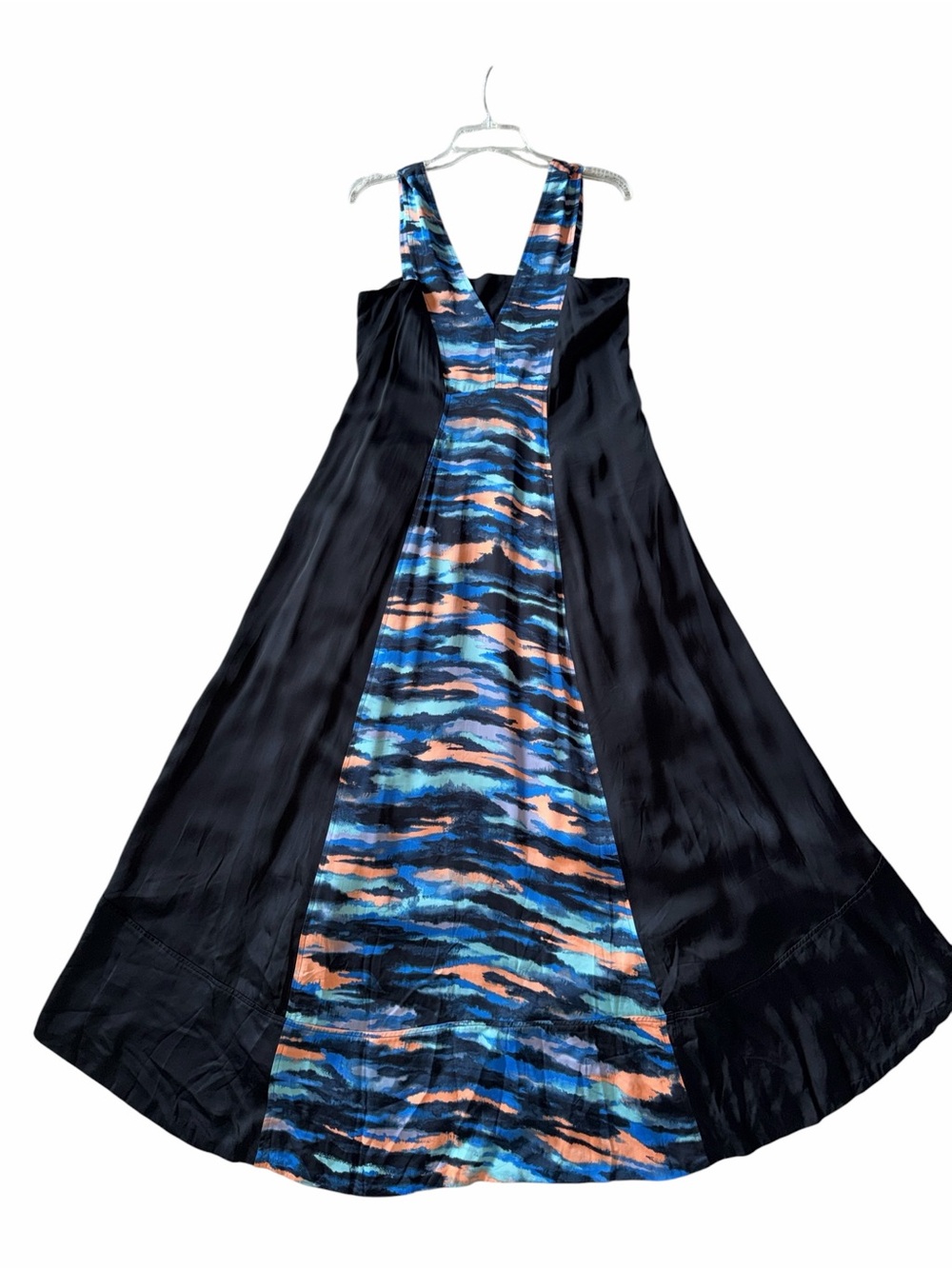 Maeve Black V-neck Maxi Dress Watercolor size 6 NWT - Picture 6 of 14
